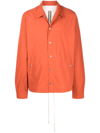 Rick Owens Drkshdw Cotton Shirt Jacket In Orange