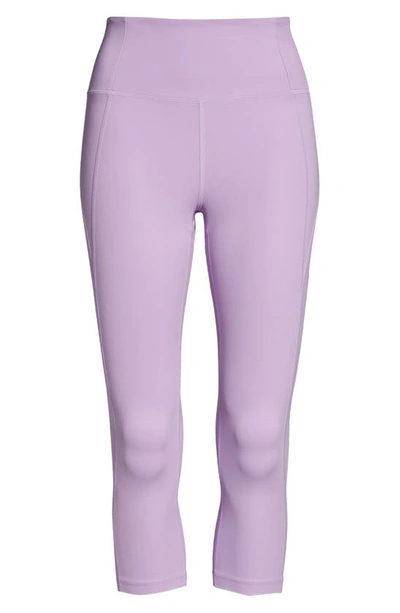 Girlfriend Collective High Waist Capri Leggings In Lilac