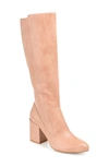 Journee Collection Tavia Faux Fur Lined Tall Boot In Blush