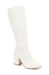 Journee Collection Tavia Embossd Tall Boot In White