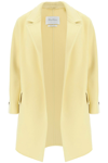 Max Mara Beira Open Front Wool-cashmere Oversized Coat In Yellow