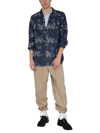Engineered Garments Embroidered Denim Bowling Shirt In Denim