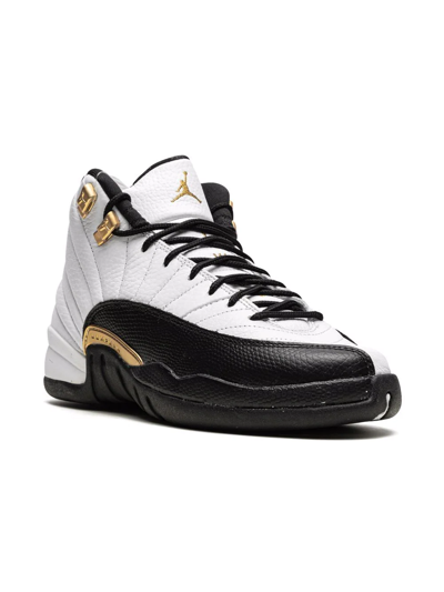 Jordan Air  12 Retro Big Kids' Shoes In White,black,metallic Gold