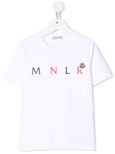 Moncler Logo-print Cotton T-shirt In White