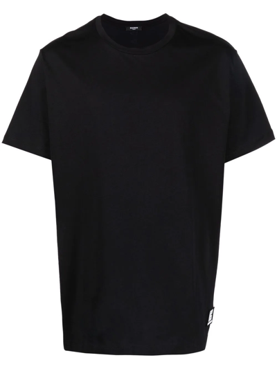 Balmain Logo-print Organic-cotton T-shirt In Black