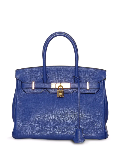 Pre-owned Hermes 1945  Birkin 30 Handbag In Blue