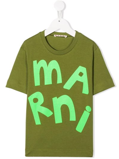 MARNI LOGO-PRINT COTTON T-SHIRT