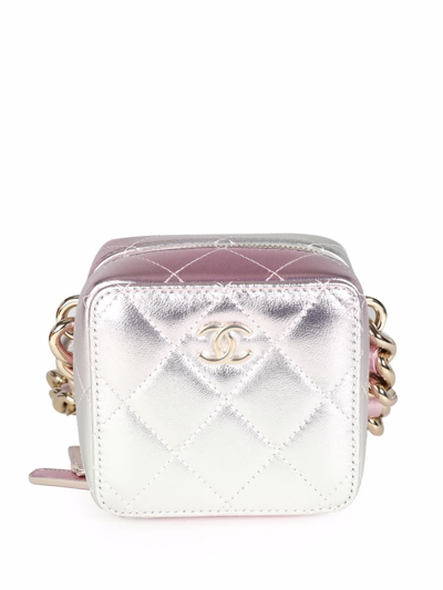 Pre-owned Chanel Like A Wallet Cube Mini Bag In Pink