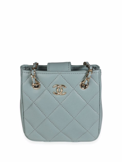 Pre-owned Chanel Mini Cc Crossbody Bag In Green