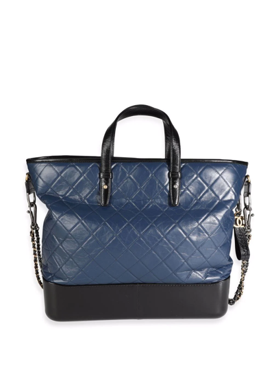 Pre-owned Chanel Large Gabrielle Two-way Bag In Blue