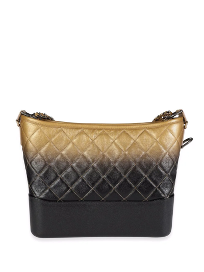 Pre-owned Chanel Medium Gabrielle Shoulder Bag In Black