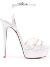 Le Silla Heeled Platform Sandals In White