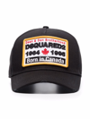 Dsquared2 Logo-patch Cotton Baseball Cap In Black
