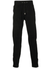 SAINT LAURENT TAPERED SUEDE TRACK TROUSERS