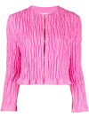 Msgm Ruffle-detail Blouse In Pink