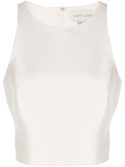 Sachin & Babi Lexi Cropped Tank Top In White