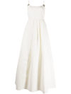 Sachin & Babi Gwen Rhinestone Accent Gown In White