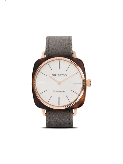 Briston Watches Clubmaster Elegant 37mm Watch In White