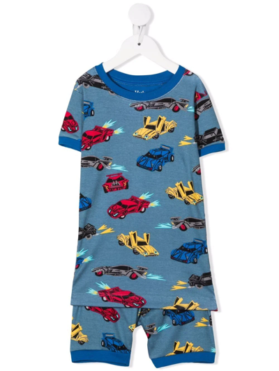 Hatley Kids' Car-print Short Pyjamas In Blue