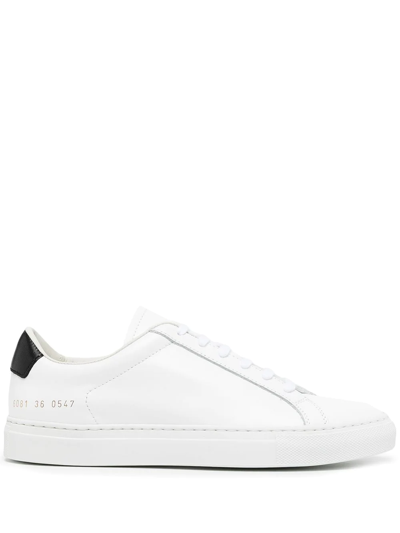 Common Projects Retro Leather Low-top Sneakers In White,black