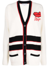 Sonia Rykiel Striped-trim Long Cardigan In Neutrals