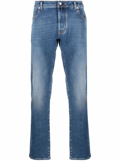 Jacob Cohen Mid-rise Straight Leg Jeans In Blue