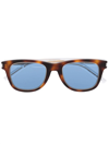 Saint Laurent Tortoiseshell Wayfarer-frame Sunglasses In Brown