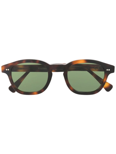 Epos Round-frame Tortoiseshell-effect Sunglasses In Brown