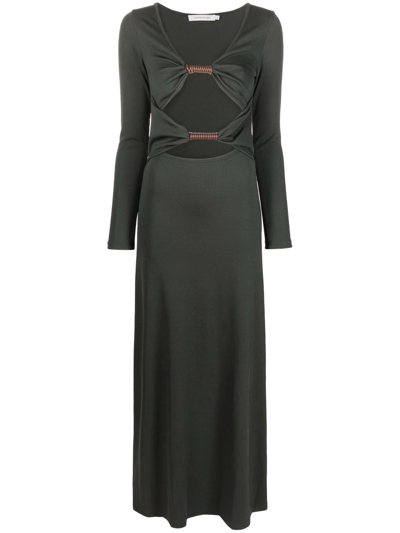 Christopher Esber Cut-out Maxi Dress In Green