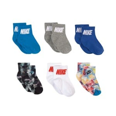 Nike Unisex Tie Dye Socks, Set Of 6 - Baby, Toddler In Black