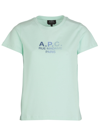 Apc T-shirt With Gradient Logo In Vert Pale