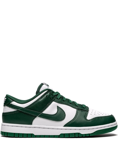 Nike Dunk Low "team Green" Sneakers In White