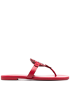 Tory Burch Miller Laser-cut Logo Flip-flops In Rot