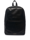 Common Projects Engraved-logo Leather Backpack In Schwarz
