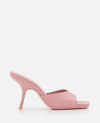 By Far Square-headed High-heeled Sandals In Pink