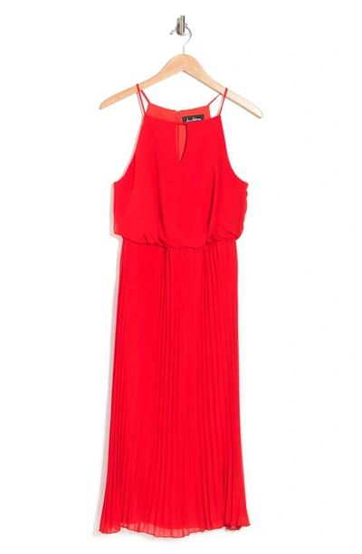 Sam Edelman Pleated Maxi Dress In Coral