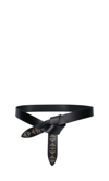 Isabel Marant Black Lecce Knotted Leather Belt