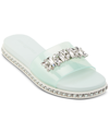 KARL LAGERFELD WOMEN'S BIJOU EMBELLISHED SLIDE SANDALS WOMEN'S SHOES