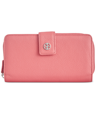 Giani Bernini Softy Leather All In One Wallet, Created For Macy's In Chambray