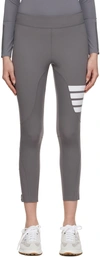 THOM BROWNE GREY 4-BAR SPORT LEGGINGS