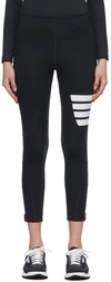 Thom Browne 4-bar Compression Leggings In Navy