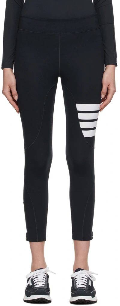 Thom Browne 4-bar Compression Leggings In Blue