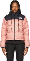 The North Face 1996 Retro Nuptse Hooded Quilted Coated Ripstop Down Jacket In Hcz Rose Dawn