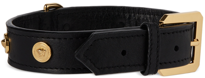 Versace Black Medusa Dog Collar In Z1008 Nero