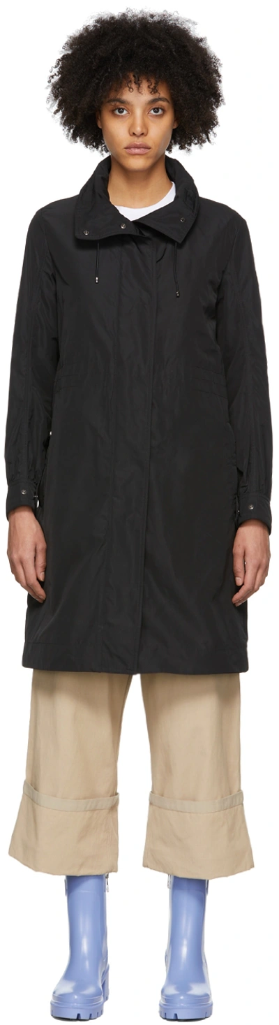 Moncler Kourou Hooded Shell Parka Coat In Black