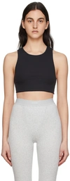 Skims ‘cotton' Rib Super Crop Tank Top In Soot