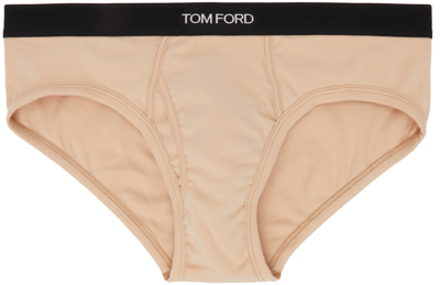 Tom Ford Beige Cotton Briefs In 272 Nude 1