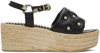 Toga Black Wedge Sandals In Aj1170 - Black