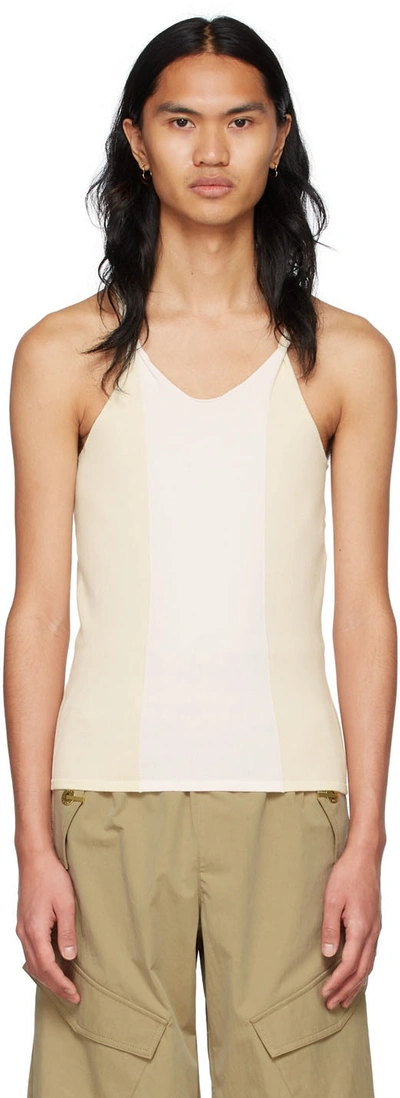Dion Lee Off-white Cotton Tank Top In Ivory/cream