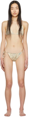 Sir Beige Enid Reversible Bikini In Florence Print